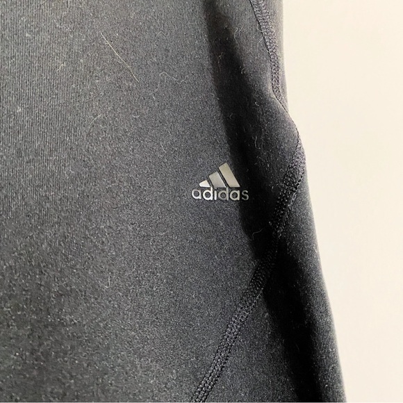 Adidas | Black Capri Leggings w/ Pink Band - Picture 3 of 3